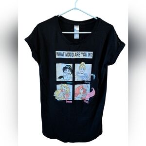 2/22$ Disney Princess Black Long T-Shirt